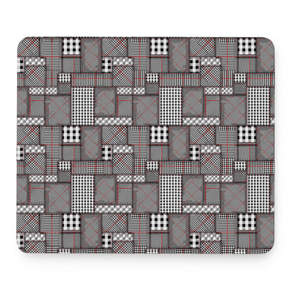 Glen Plaid Patchwork Pattern Print Mouse Pad