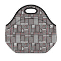 Glen Plaid Patchwork Pattern Print Neoprene Lunch Bag