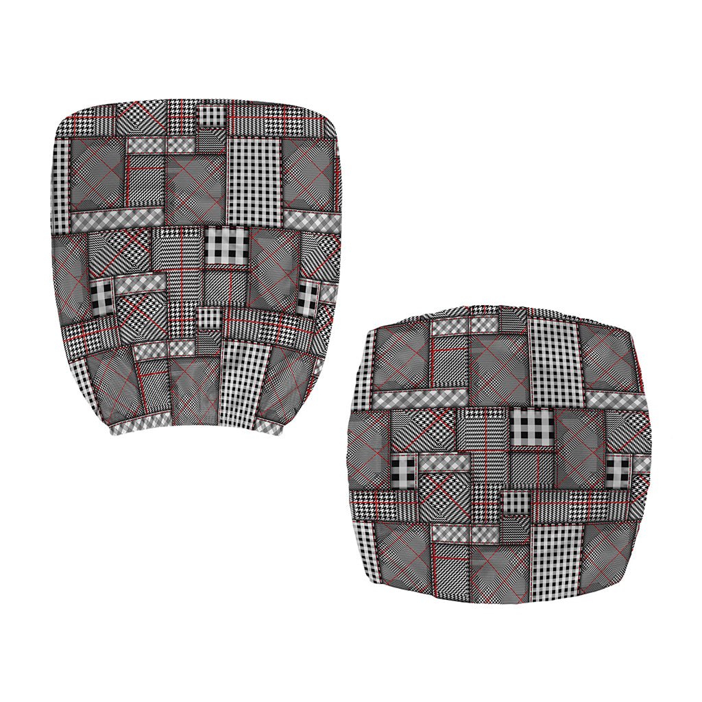 Glen Plaid Patchwork Pattern Print Office Chair Cover