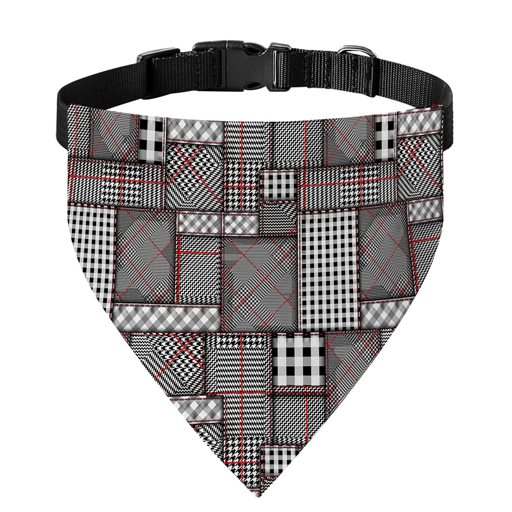 Glen Plaid Patchwork Pattern Print Over The Collar Dog Bandana