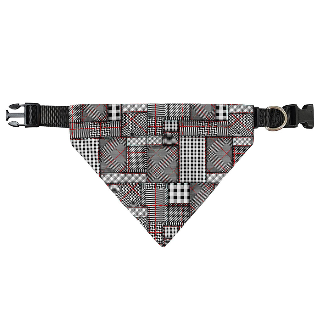 Glen Plaid Patchwork Pattern Print Over The Collar Dog Bandana