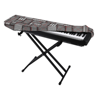 Glen Plaid Patchwork Pattern Print Piano Keyboard Cover