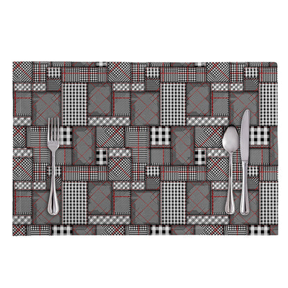 Glen Plaid Patchwork Pattern Print Placemat