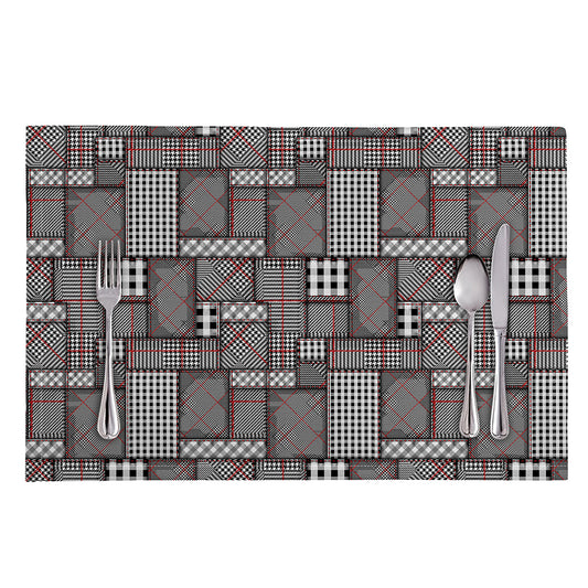 Glen Plaid Patchwork Pattern Print Placemat