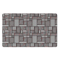 Glen Plaid Patchwork Pattern Print Polyester Doormat