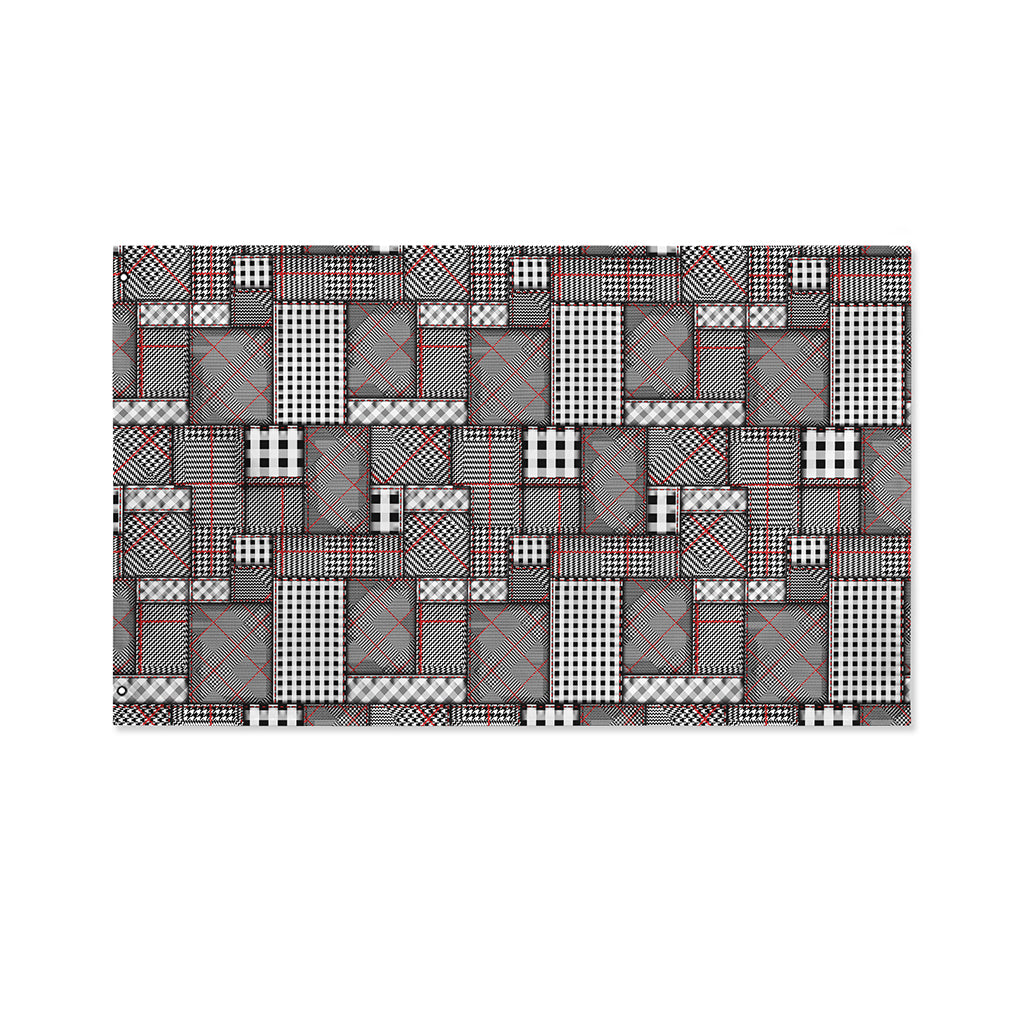 Glen Plaid Patchwork Pattern Print Polyester Flag