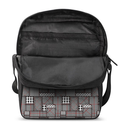 Glen Plaid Patchwork Pattern Print Rectangular Crossbody Bag