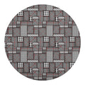 Glen Plaid Patchwork Pattern Print Round Blanket