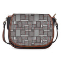 Glen Plaid Patchwork Pattern Print Saddle Bag