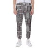 Glen Plaid Patchwork Pattern Print Scuba Joggers