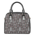 Glen Plaid Patchwork Pattern Print Shoulder Handbag