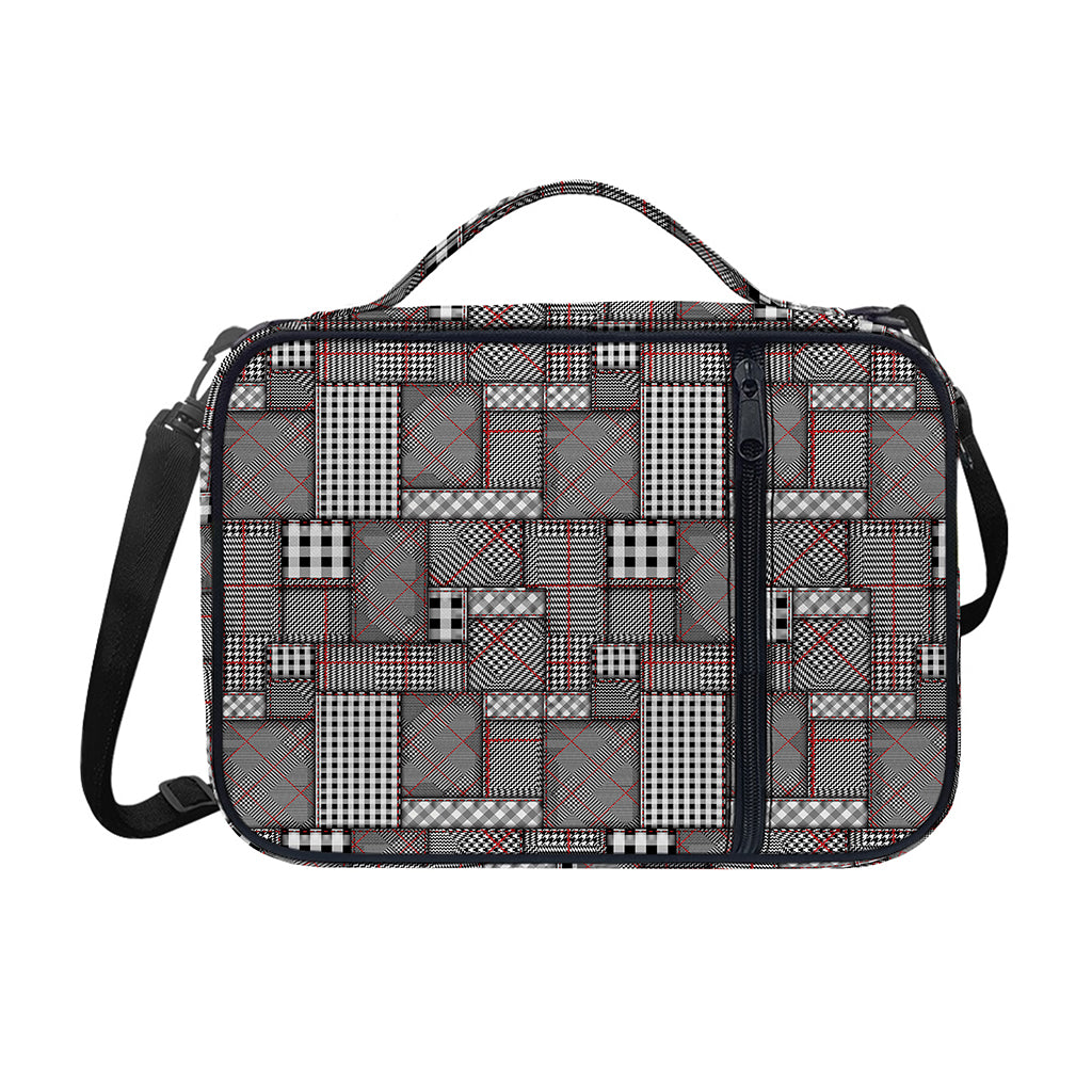 Glen Plaid Patchwork Pattern Print Shoulder Strap Bible Bag
