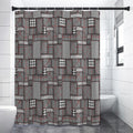 Glen Plaid Patchwork Pattern Print Shower Curtain