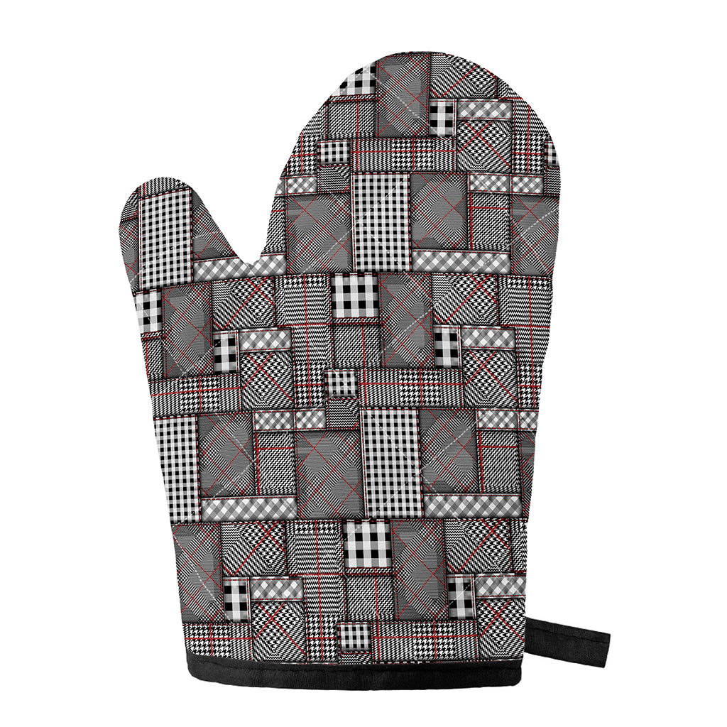 Glen Plaid Patchwork Pattern Print Single Oven Mitt