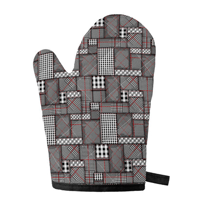 Glen Plaid Patchwork Pattern Print Single Oven Mitt