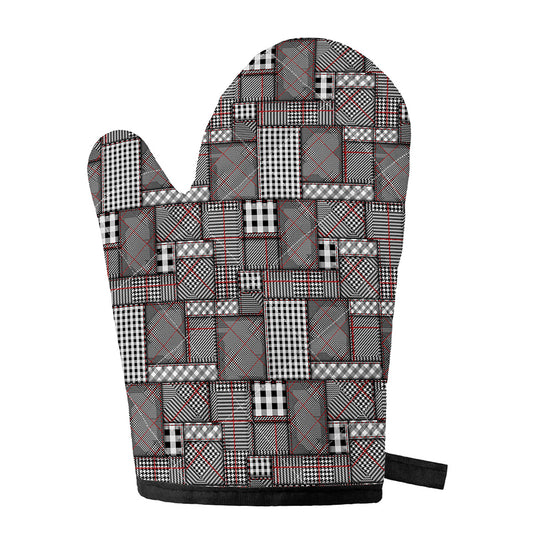 Glen Plaid Patchwork Pattern Print Single Oven Mitt