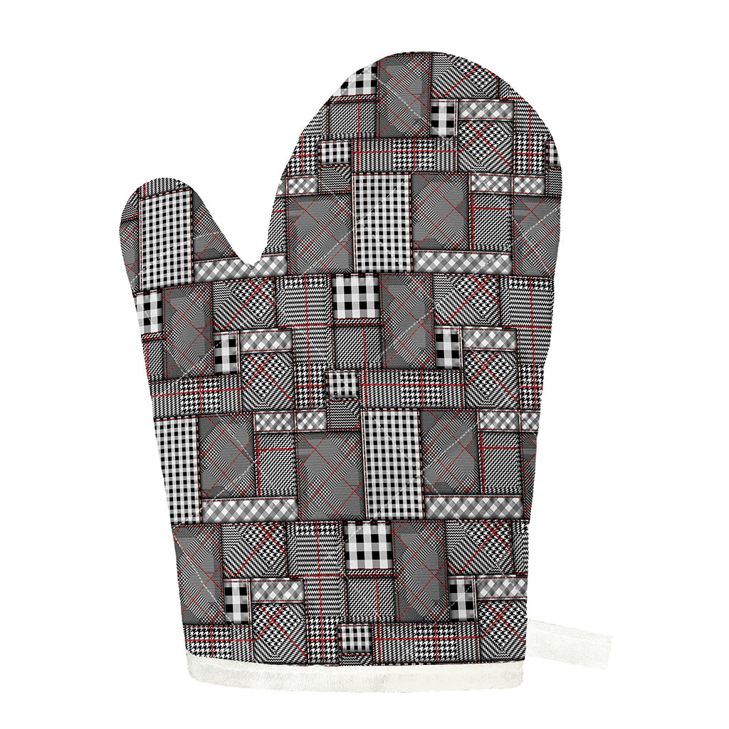 Glen Plaid Patchwork Pattern Print Single Oven Mitt