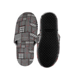 Glen Plaid Patchwork Pattern Print Slippers