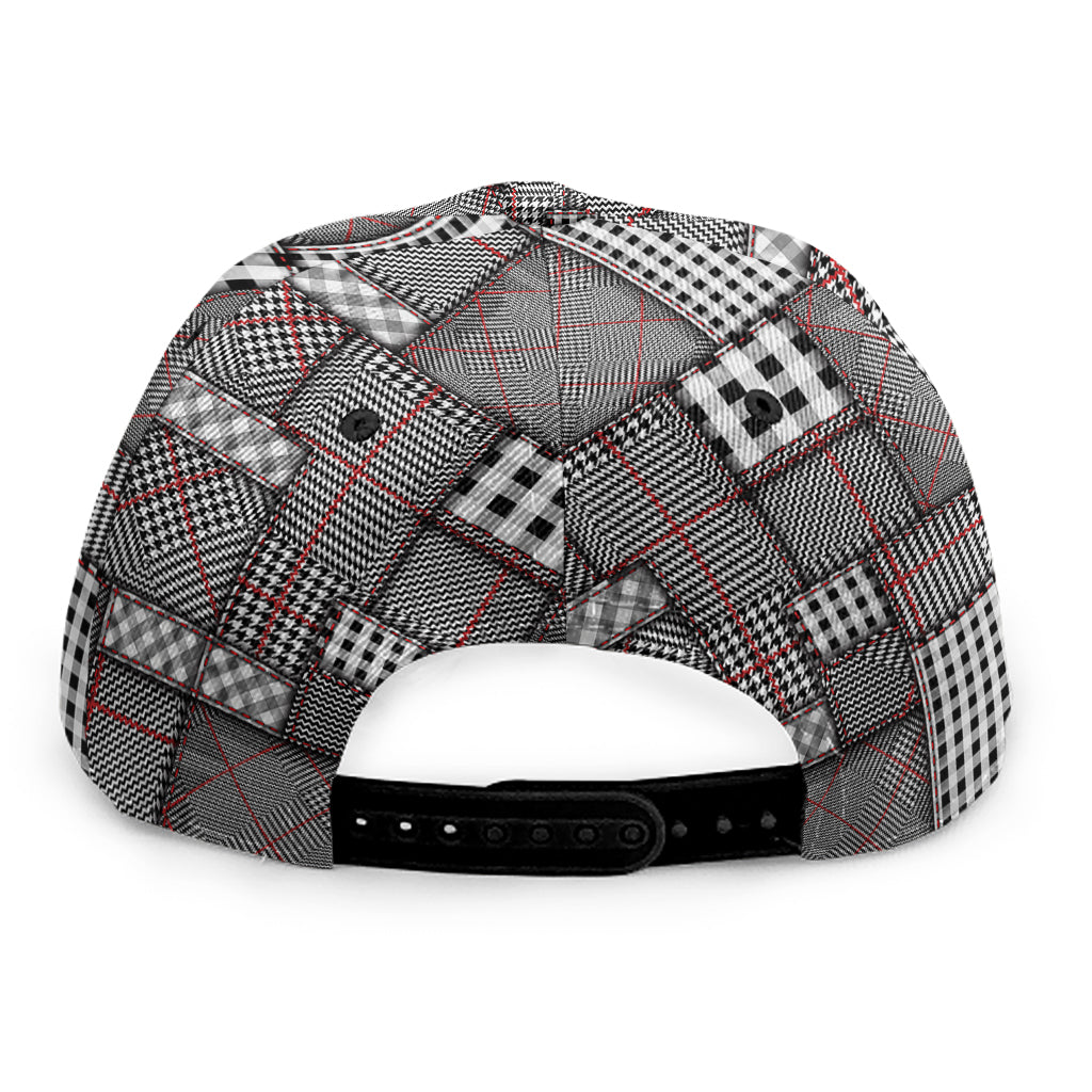 Glen Plaid Patchwork Pattern Print Snapback Cap