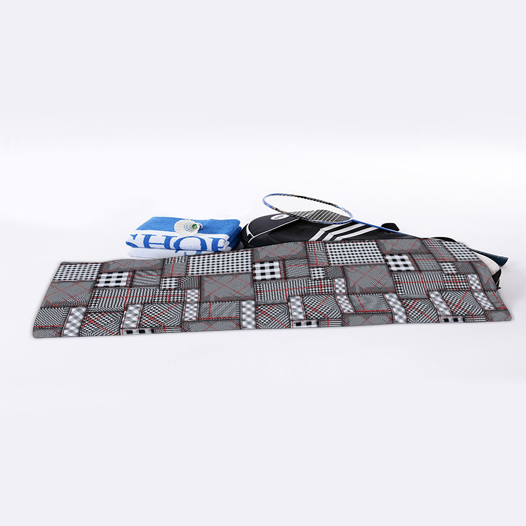 Glen Plaid Patchwork Pattern Print Sports Towel