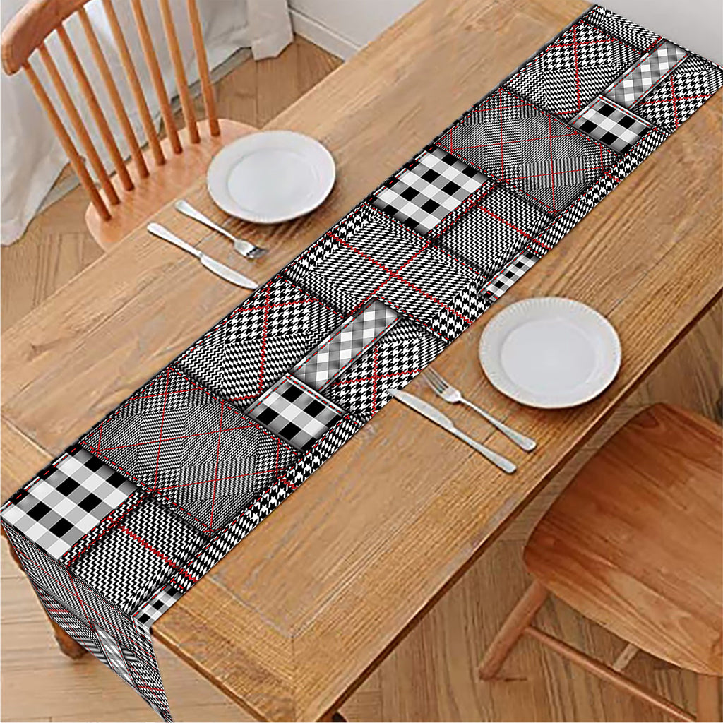 Glen Plaid Patchwork Pattern Print Table Runner