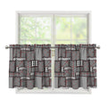 Glen Plaid Patchwork Pattern Print Tier Curtains