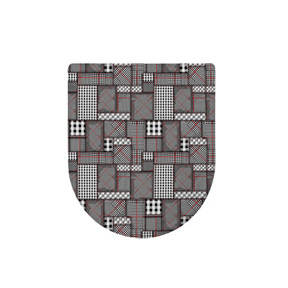 Glen Plaid Patchwork Pattern Print Toilet Lid Cover