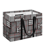 Glen Plaid Patchwork Pattern Print Utility Tote Bag
