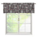 Glen Plaid Patchwork Pattern Print Window Valance