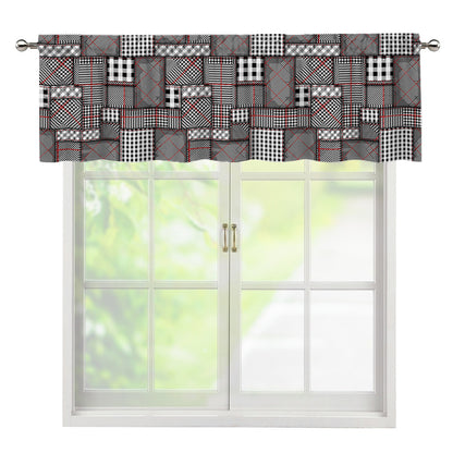 Glen Plaid Patchwork Pattern Print Window Valance