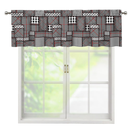 Glen Plaid Patchwork Pattern Print Window Valance