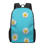 Glitch Daisy Flower Print 17 Inch Backpack