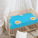 Glitch Daisy Flower Print Baby Crib Sheet