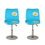 Glitch Daisy Flower Print Bar Stool Covers