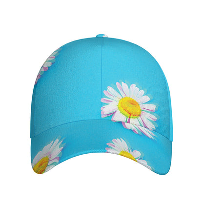 Glitch Daisy Flower Print Baseball Cap