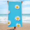 Glitch Daisy Flower Print Beach Towel