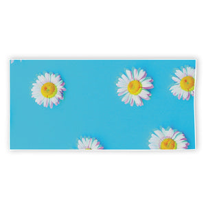 Glitch Daisy Flower Print Beach Towel