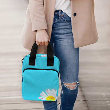 Glitch Daisy Flower Print Bible Tote Bag