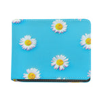 Glitch Daisy Flower Print Bifold Wallet