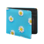 Glitch Daisy Flower Print Bifold Wallet