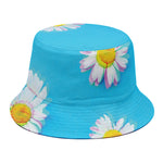 Glitch Daisy Flower Print Bucket Hat