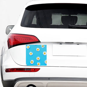 Glitch Daisy Flower Print Car Sticker