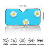 Glitch Daisy Flower Print Car Windshield Sun Shade