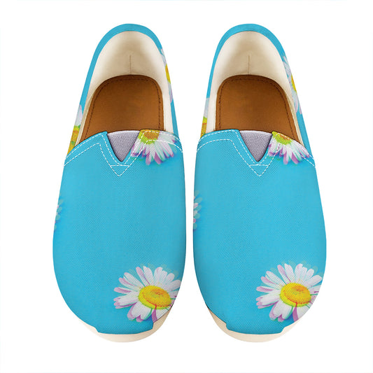 Glitch Daisy Flower Print Casual Shoes