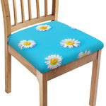Glitch Daisy Flower Print Chair Cushion Cover