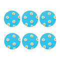 Glitch Daisy Flower Print Coaster Set