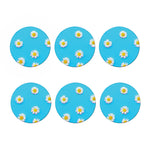 Glitch Daisy Flower Print Coaster Set