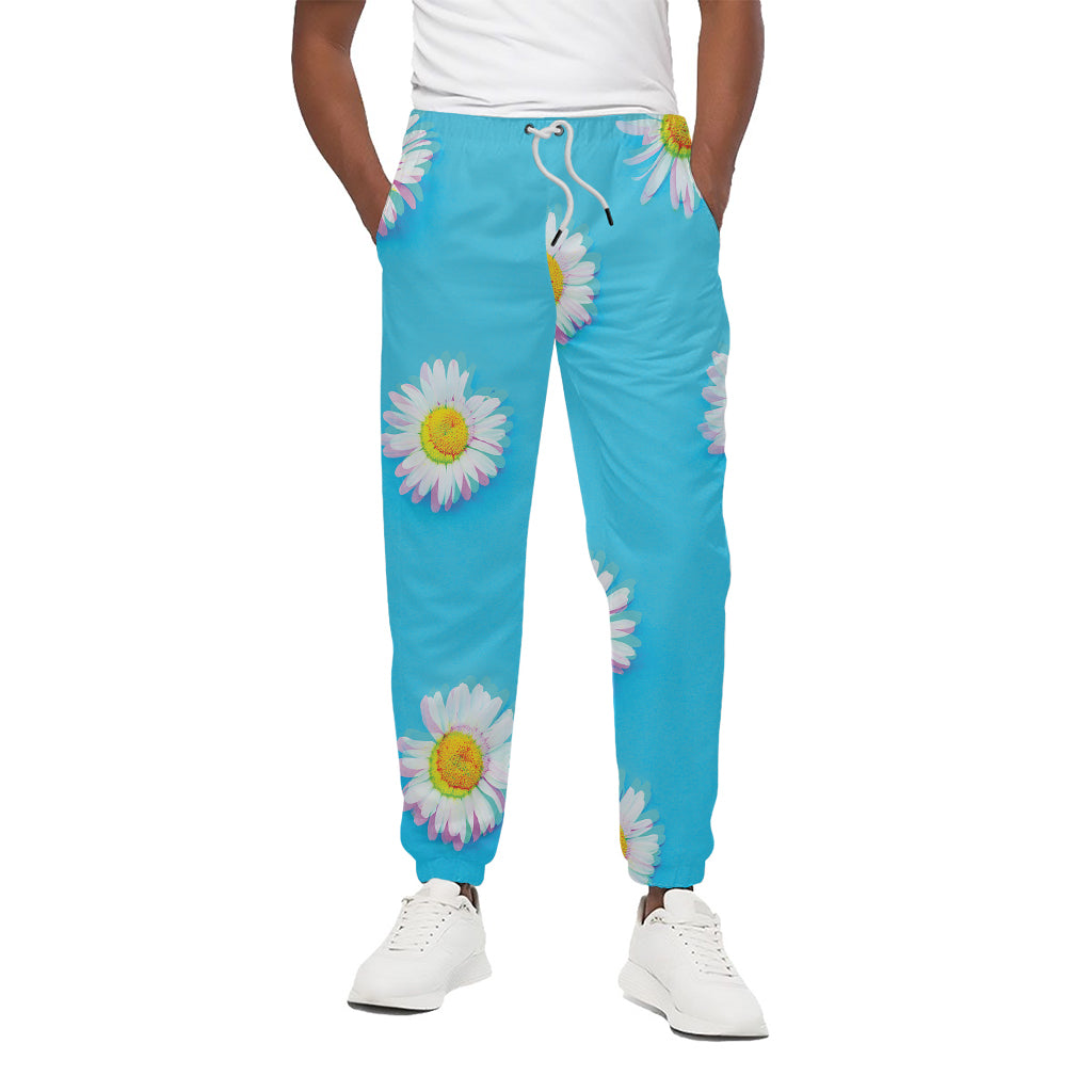 Glitch Daisy Flower Print Cotton Pants