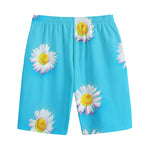 Glitch Daisy Flower Print Cotton Shorts