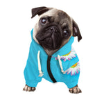 Glitch Daisy Flower Print Dog Zip Up Hoodie
